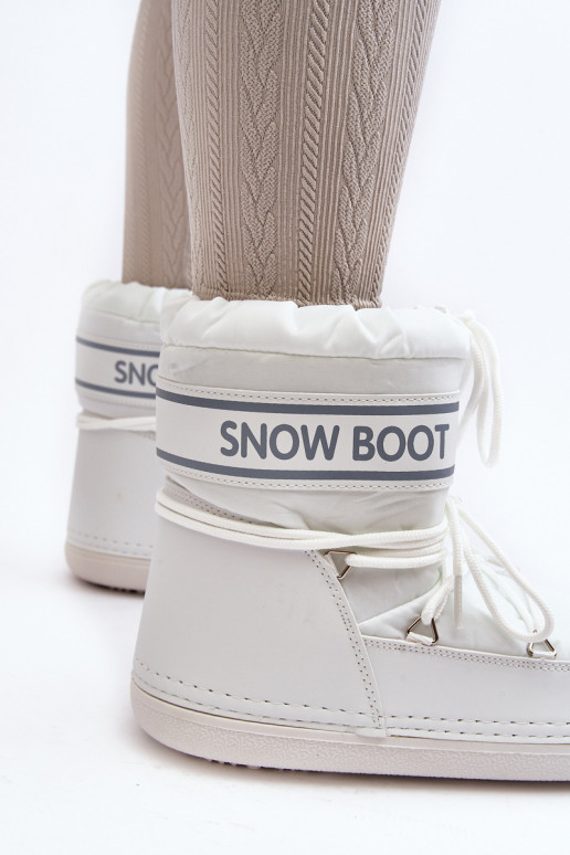Women's lace-up snow boots white Soia Women's lace-up snow boots white Soia