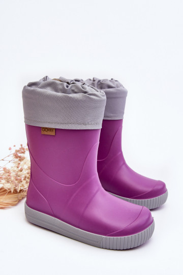Children's rubber boots with heating Snow Wave Gokids 981 Purple 2