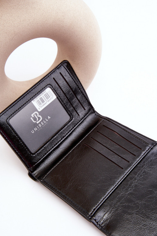 Women's wallet of eco leather, black color Joanela