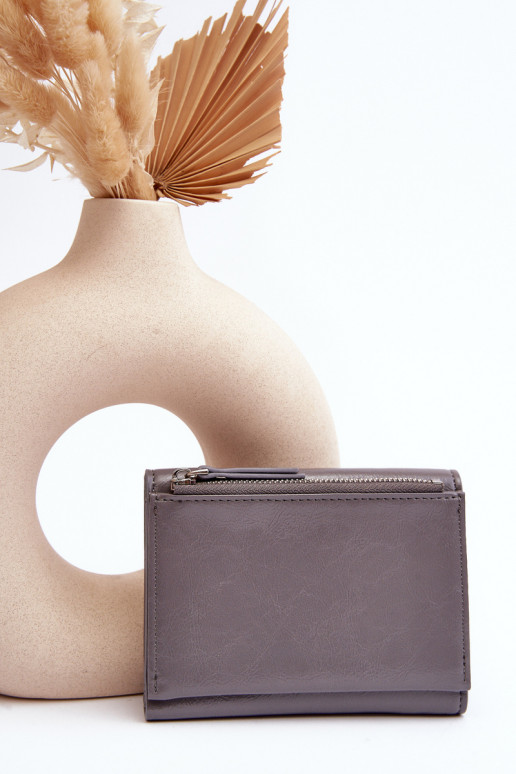 Joanela women's wallet in gray eco leather