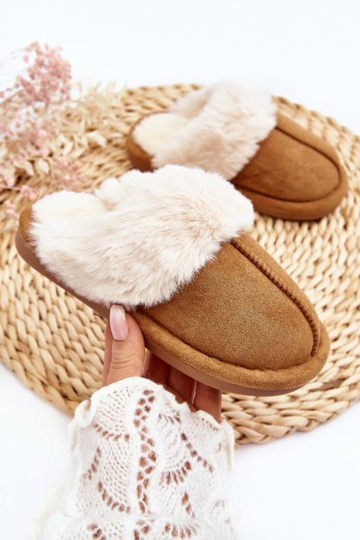 Children's Slippers With Faux Fur Camel Befana