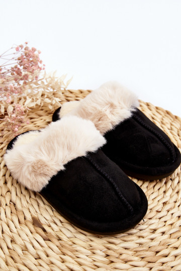 Children's Slippers with Fur Black Befana 2