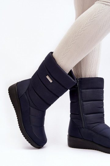 Warm Wedge Snow Boots Black Calena 2