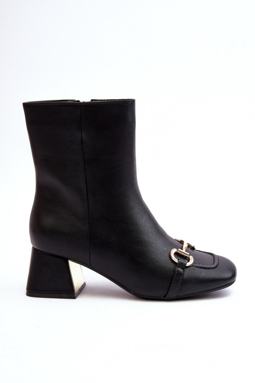 Ankle boots with heels with ornaments in black Adinah Ankle boots with heels with ornaments in black Adinah