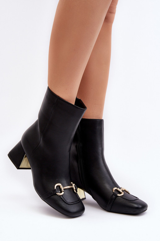 Ankle boots with heels with ornaments in black Adinah Ankle boots with heels with ornaments in black Adinah