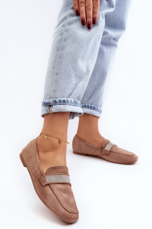Moccasins with twinkling eyelets in brown color Ralrika Moccasins with twinkling eyelets in brown color Ralrika