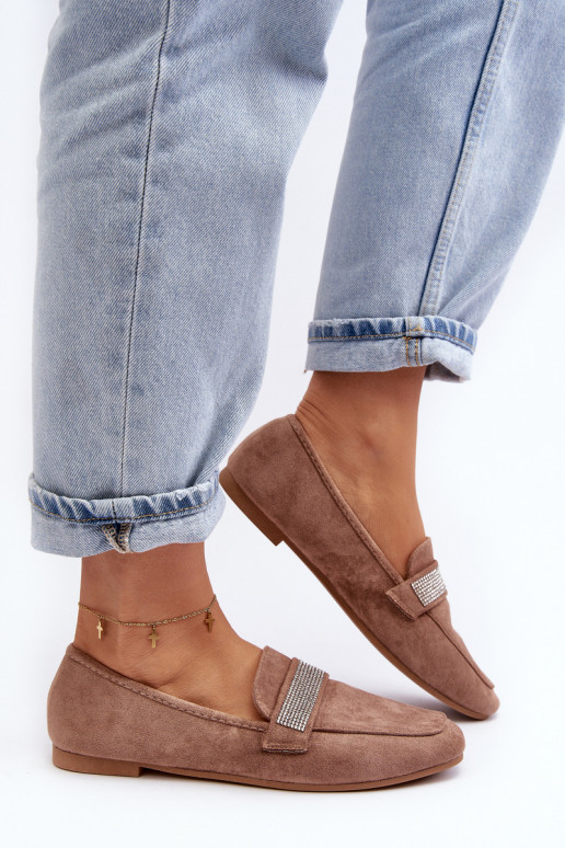 Moccasins with twinkling eyelets in brown color Ralrika Moccasins with twinkling eyelets in brown color Ralrika