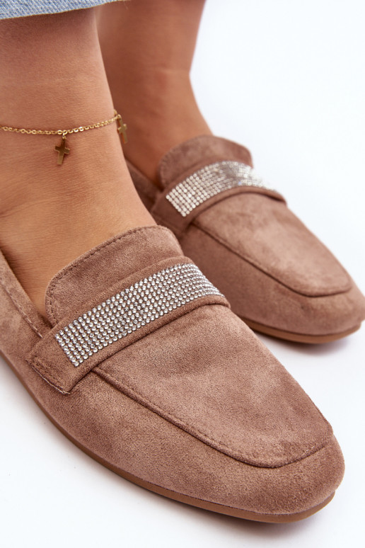Moccasins with twinkling eyelets in brown color Ralrika Moccasins with twinkling eyelets in brown color Ralrika
