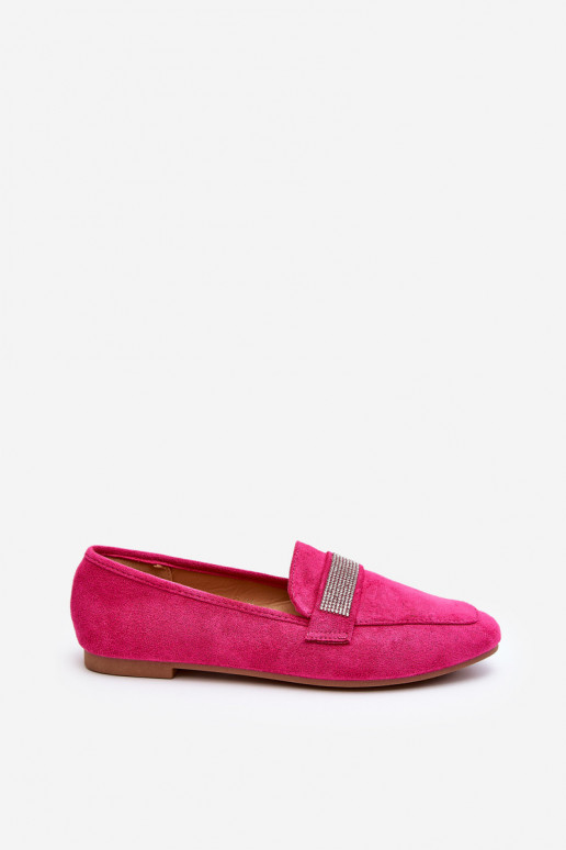 Moccasins with sparkling eyelets in pink Ralrika