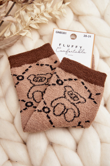 Warm socks in brown color 2