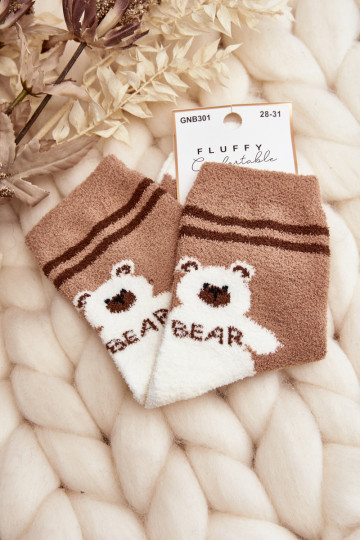 Warm socks in brown color 2