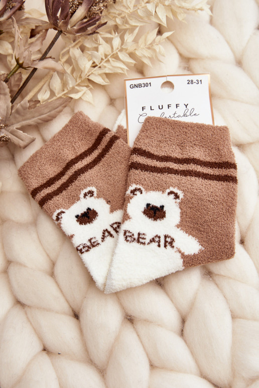 Warm socks in brown color