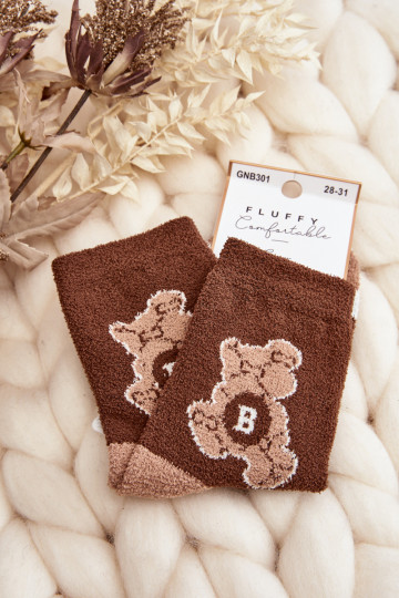 Warm socks in brown color 2