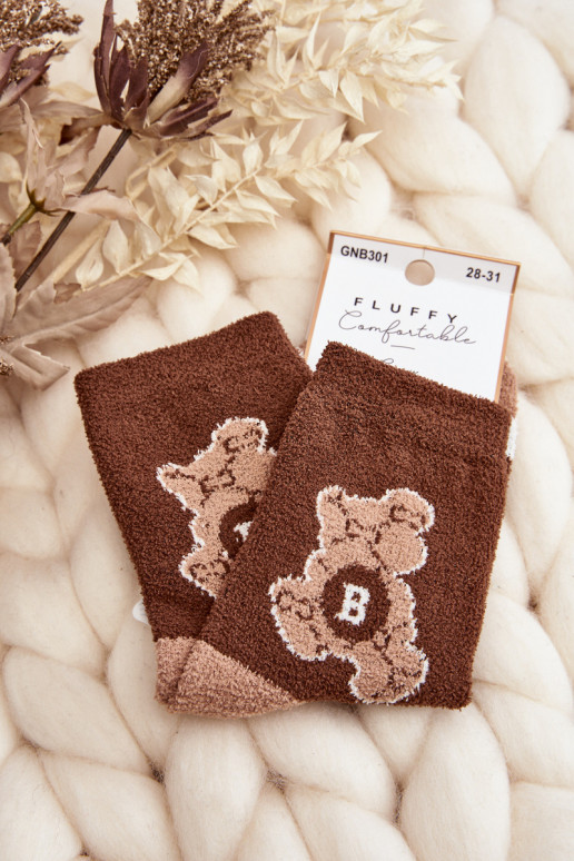 Warm socks in brown color