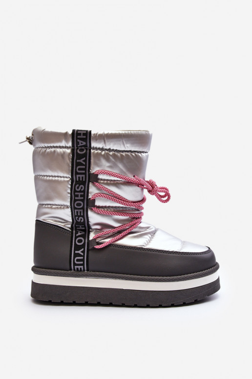 Women's Snow Boots with Silver Laces Lilara Women's Snow Boots with Silver Laces Lilara