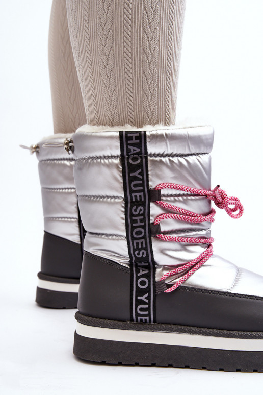 Women's Snow Boots with Silver Laces Lilara Women's Snow Boots with Silver Laces Lilara