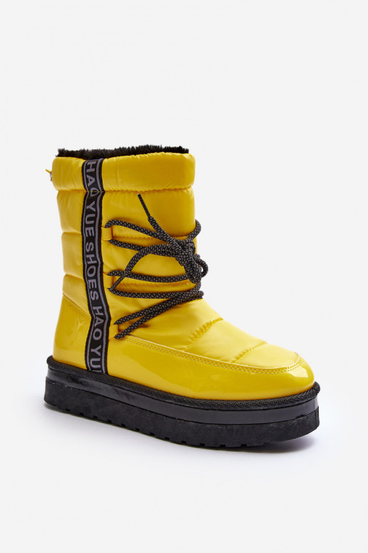 Women's Snow Boots with Yellow Laces Lilara Women's Snow Boots with Yellow Laces Lilara