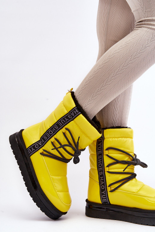 Women's Snow Boots with Yellow Laces Lilara Women's Snow Boots with Yellow Laces Lilara