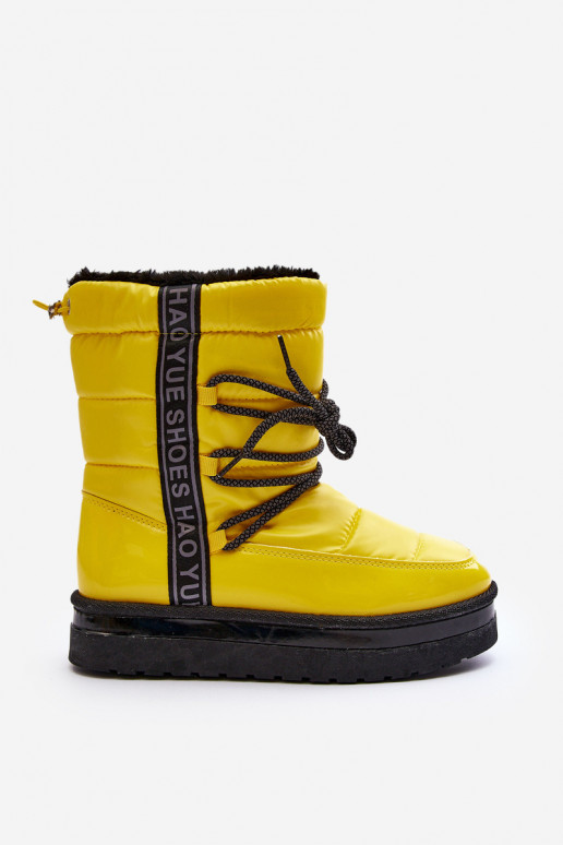 Women's Snow Boots with Yellow Laces Lilara Women's Snow Boots with Yellow Laces Lilara