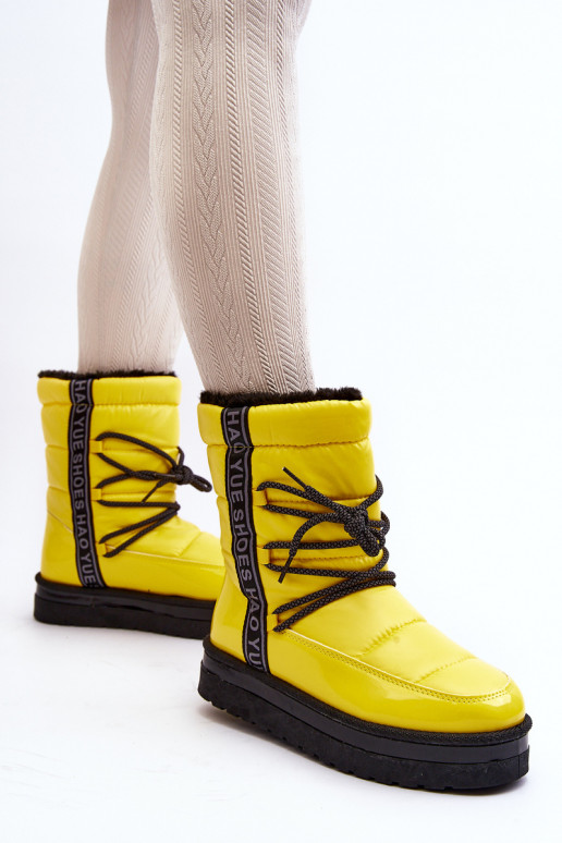 Women's Snow Boots with Yellow Laces Lilara Women's Snow Boots with Yellow Laces Lilara