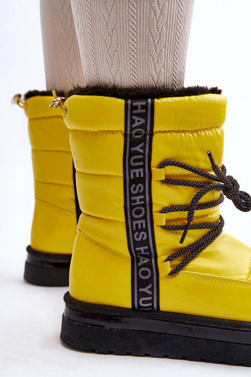 Women's Snow Boots with Yellow Laces Lilara Women's Snow Boots with Yellow Laces Lilara