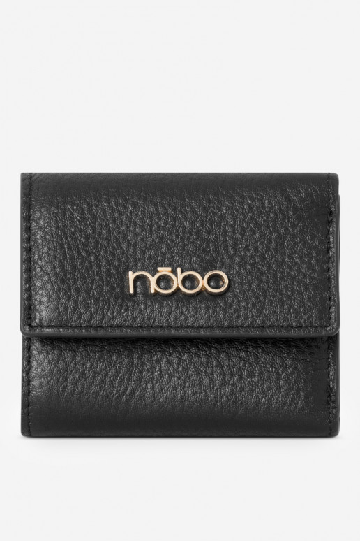 Women's Small Wallet Made of Natural Leather Nobo NPUR-LR110-C020 Black Women's Small Wallet Made of Natural Leather Nobo NPUR-LR110-C020 Black