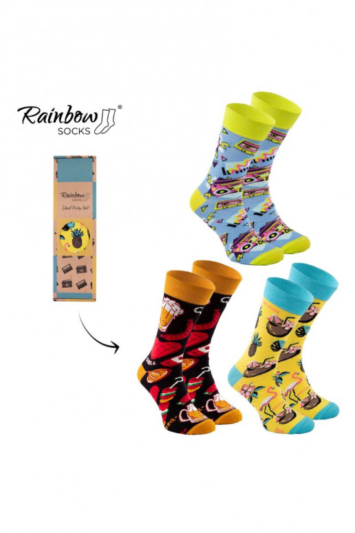 Sock Set PARTY BOX 3 Pairs Rainbow Socks