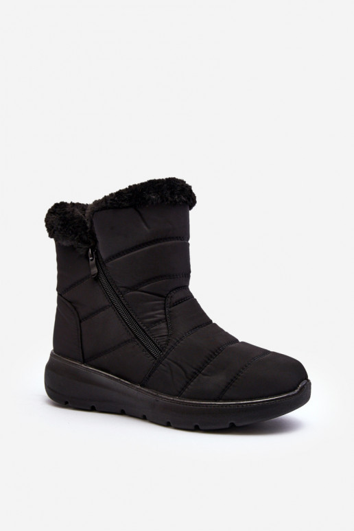 Warm Wedge Snow Boots Black Calena Warm Wedge Snow Boots Black Calena