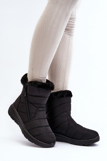Warm Wedge Snow Boots Black Calena 2