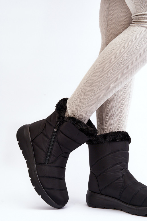 Warm Wedge Snow Boots Black Calena Warm Wedge Snow Boots Black Calena