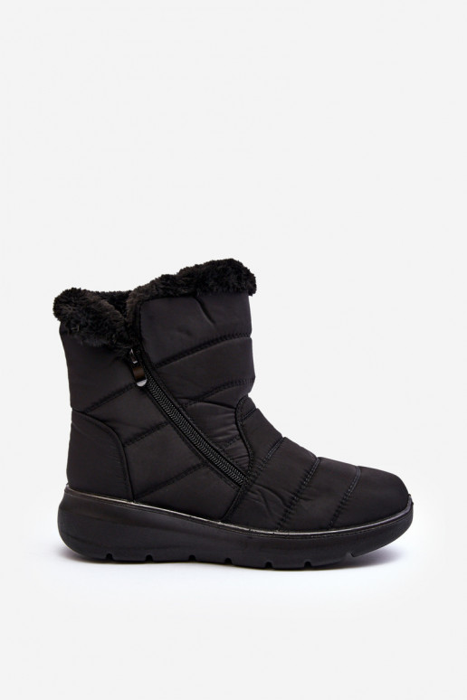 Warm Wedge Snow Boots Black Calena Warm Wedge Snow Boots Black Calena