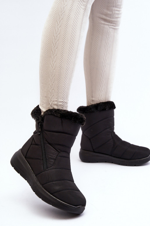 Warm Wedge Snow Boots Black Calena Warm Wedge Snow Boots Black Calena