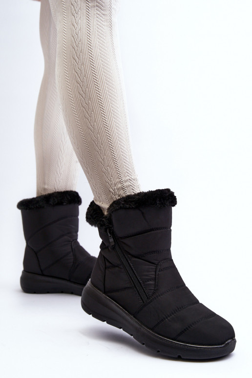 Warm Wedge Snow Boots Black Calena Warm Wedge Snow Boots Black Calena