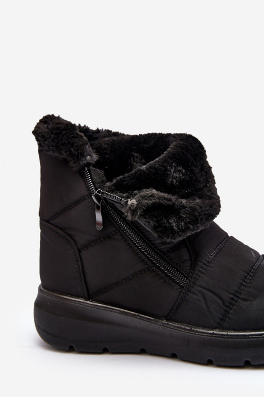 Warm Wedge Snow Boots Black Calena Warm Wedge Snow Boots Black Calena