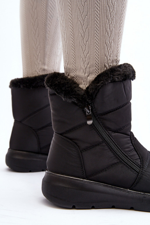 Warm Wedge Snow Boots Black Calena Warm Wedge Snow Boots Black Calena