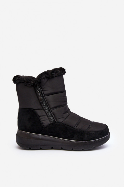 Women's Snow Boots with Faux Fur Black Primose Women's Snow Boots with Faux Fur Black Primose