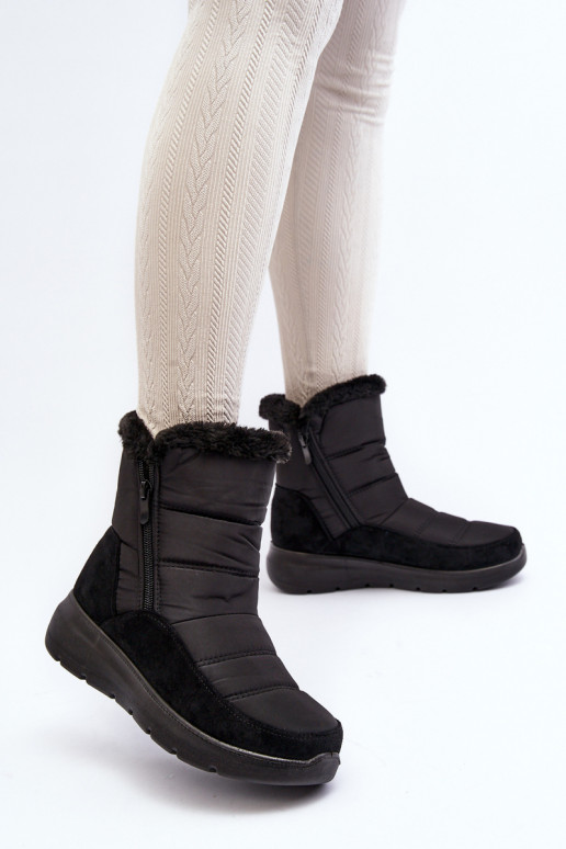 Women's Snow Boots with Faux Fur Black Primose Women's Snow Boots with Faux Fur Black Primose