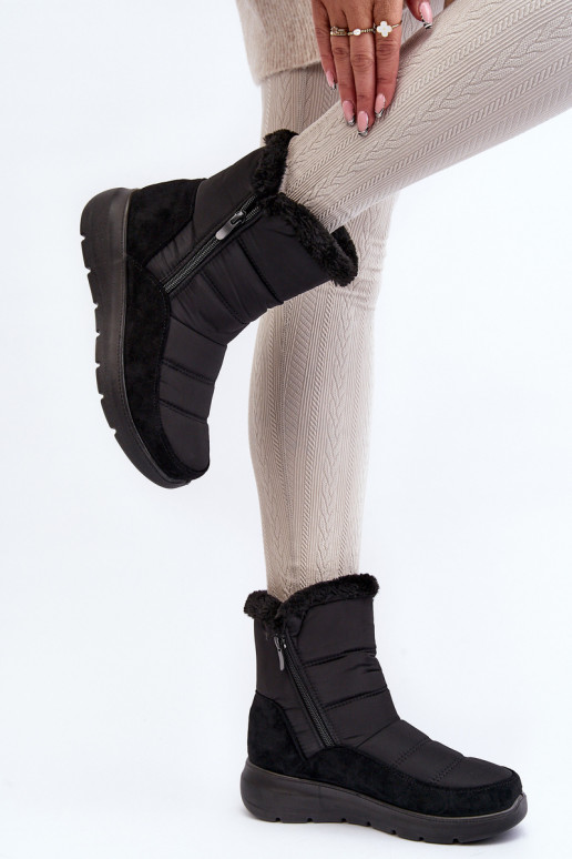 Women's Snow Boots with Faux Fur Black Primose Women's Snow Boots with Faux Fur Black Primose