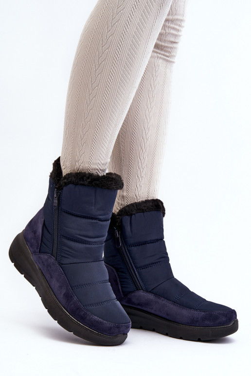 Women's Snow Boots with Fur Navy Primose Women's Snow Boots with Fur Navy Primose