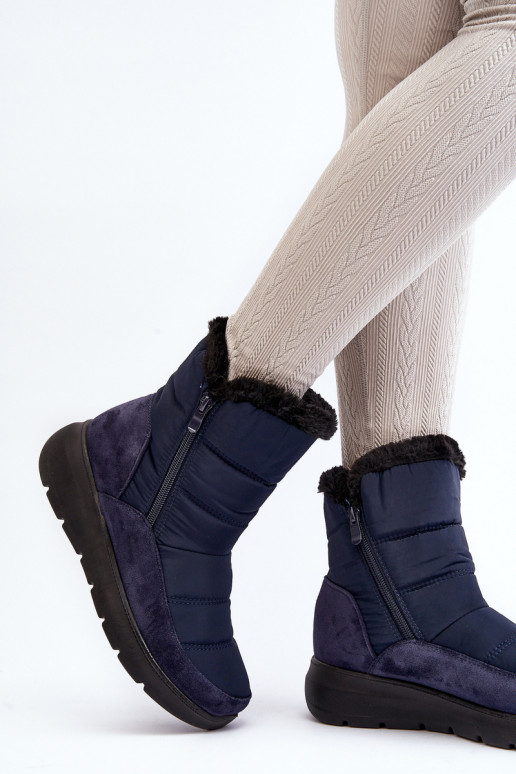 Women's Snow Boots with Fur Navy Primose Women's Snow Boots with Fur Navy Primose