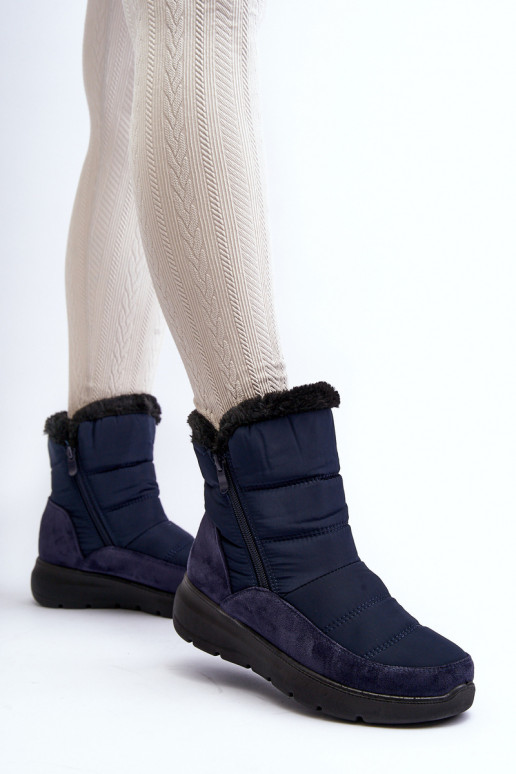 Women's Snow Boots with Fur Navy Primose Women's Snow Boots with Fur Navy Primose