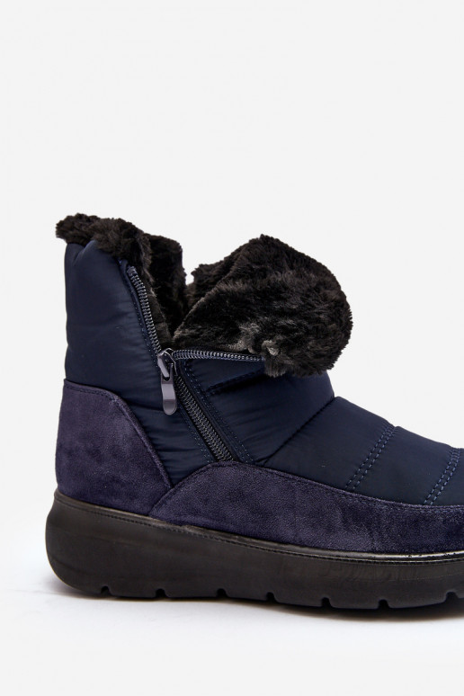 Women's Snow Boots with Fur Navy Primose Women's Snow Boots with Fur Navy Primose