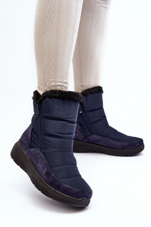 Women's Snow Boots with Fur Navy Primose Women's Snow Boots with Fur Navy Primose
