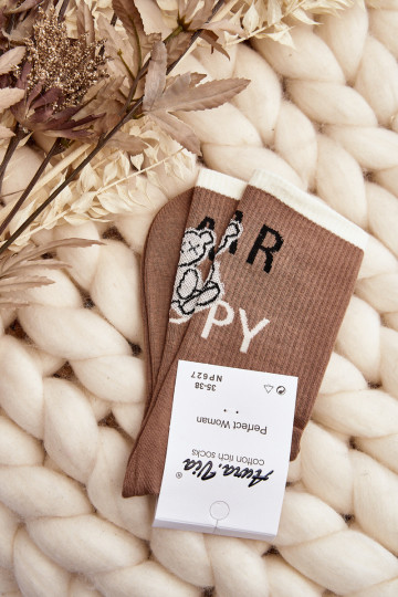 Socks with the inscription I m brown 2