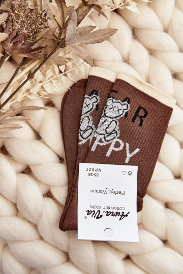 Socks with the inscription I m brown 2