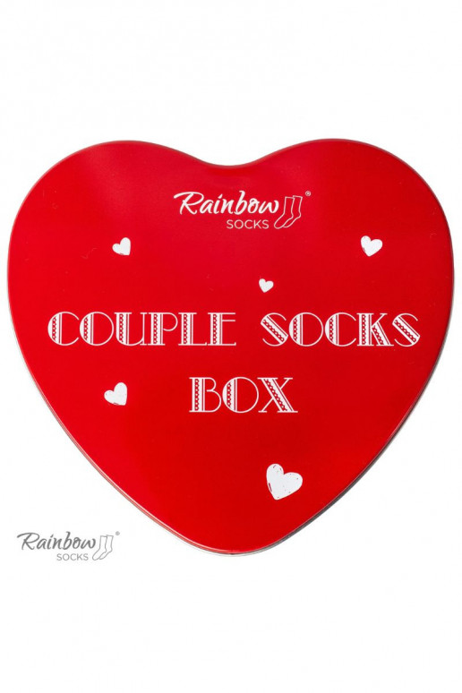 Socks COUPLE BOX 2 pairs Box with hearts