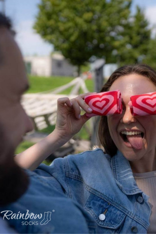 Socks COUPLE BOX 2 pairs Box with hearts