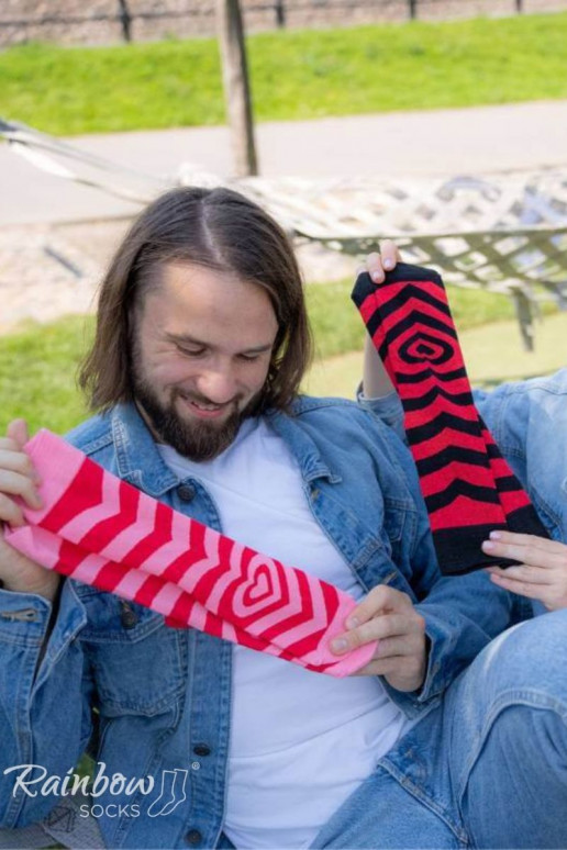 Socks COUPLE BOX 2 pairs Box with hearts