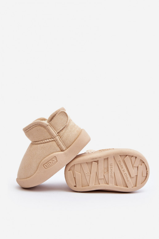 Children's Insulated Snow Boots with Faux Fur Lining Beige Benigna Children's Insulated Snow Boots with Faux Fur Lining Beige Benigna