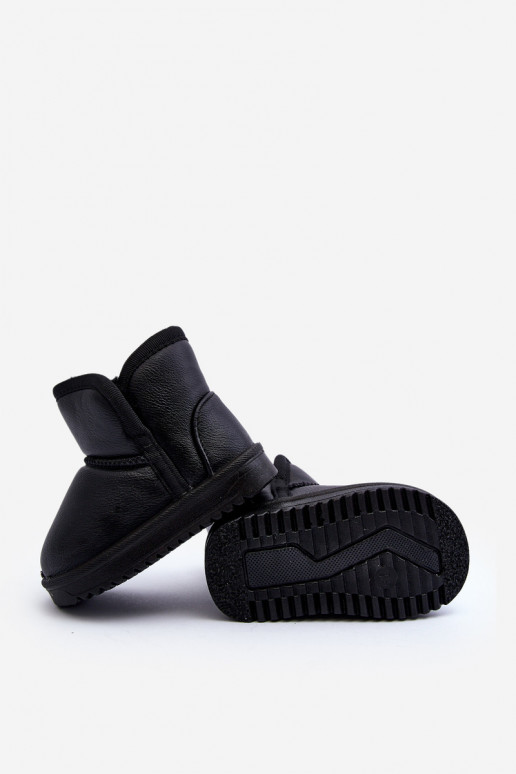 Children's insulated snow boots with fur lining black Benigna